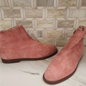 Mansur Gavriel Shearling Lined Flat Suede Ankle Boot U.S. 8, EUR 38